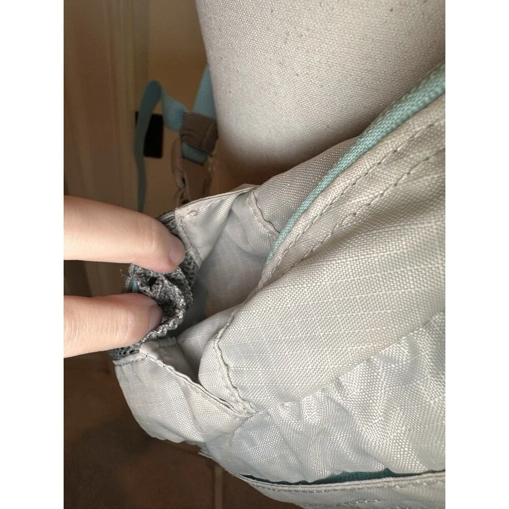 Eddie Bauer Gray Teal Sling Backpack Crossbody Daypack Travel Hiking Lightweight
